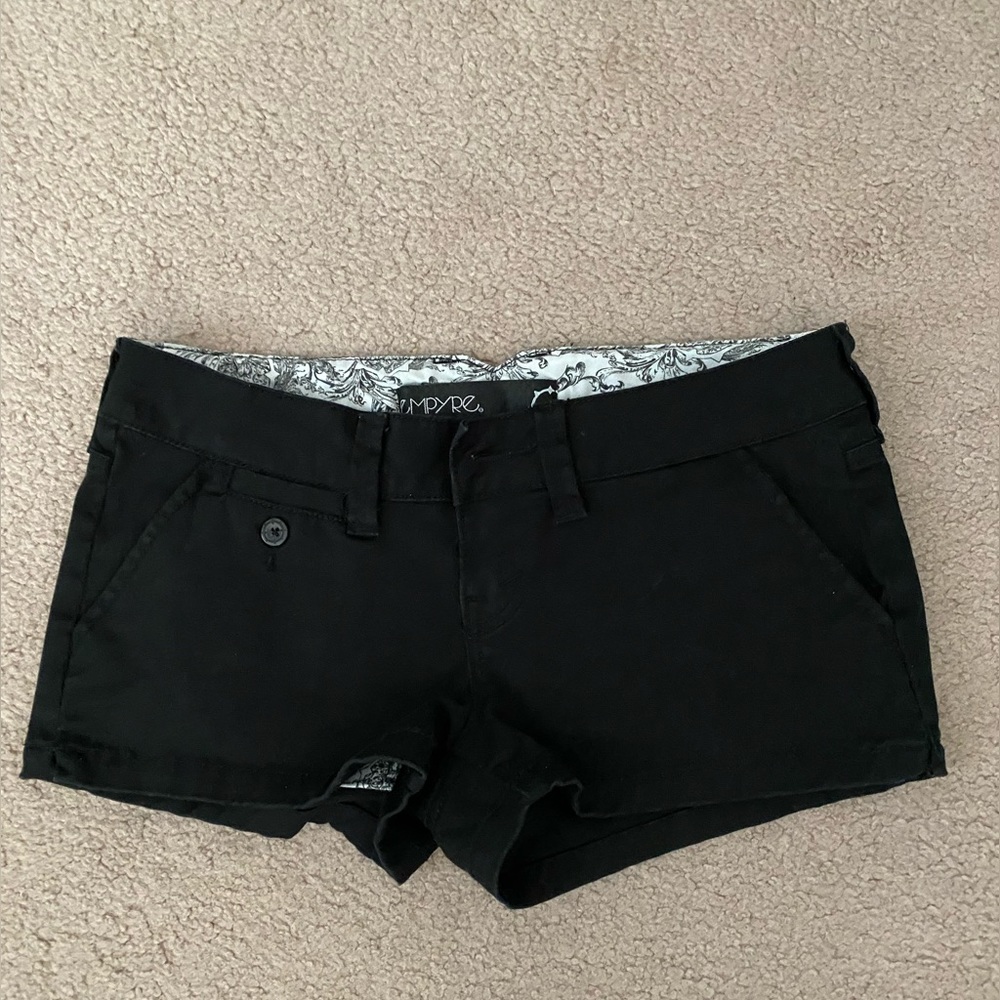 Black khaki shorts